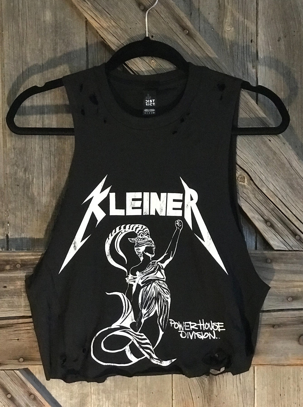 Kleiner Powerhouse Black Distressed Tank